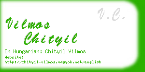 vilmos chityil business card